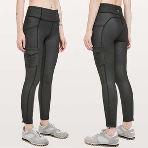 Lululemon Scenic Route 7/8 Tight *25" Black sz 8